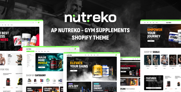 Ap Nutreko - Gym Supplements Shopify Theme - Health & Beauty Shopify