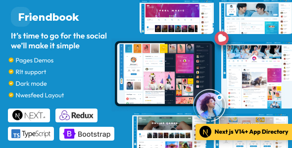 Friendbook - React Nextjs Social Network Toolkit Template - Site Templates