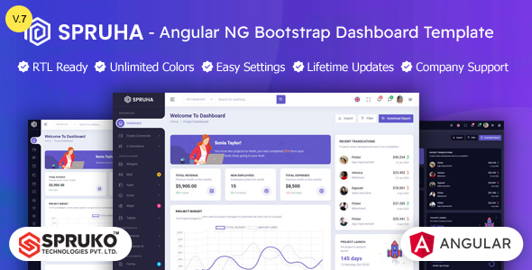 Spruha - Angular NgBootstrap Admin Dashboard Template - Admin Templates Site Templates