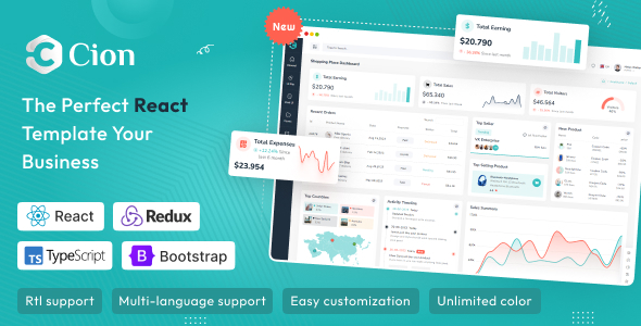 Cion - React JS Admin Dashboard Template - Admin Templates Site Templates