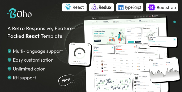 Boho - React JS Admin Dashboard Template - Admin Templates Site Templates