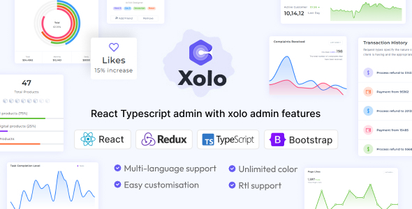 Xolo - React Responsive Admin Dashboard Template - Admin Templates Site Templates