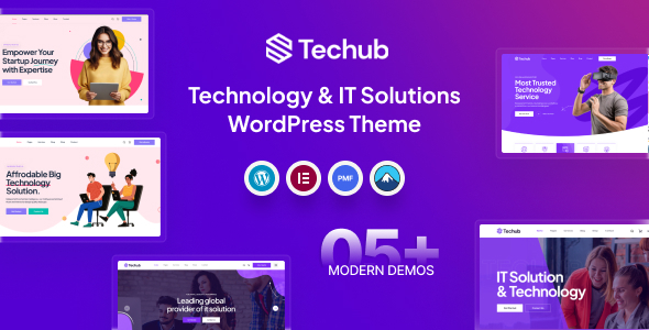 Techub – Technology & IT Solutions WordPress Theme - Software Technology