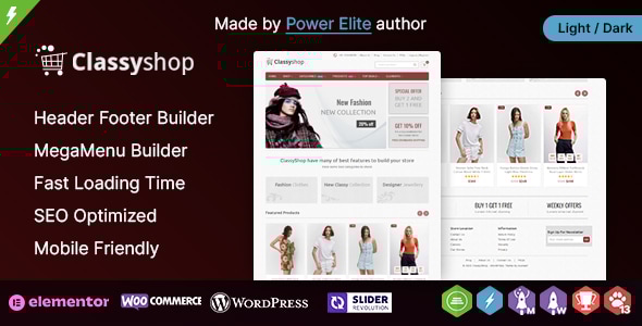 ClassyShop WP - Elementor WooCommerce Responsive Theme - WooCommerce eCommerce