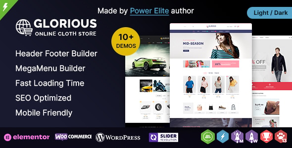 Glorious WP - Multi-purpose Elementor WooCommerce Responsive Theme - WooCommerce eCommerce