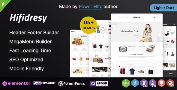 Hifidresy WP - Multipurpose Elementor WooCommerce Theme - WooCommerce eCommerce