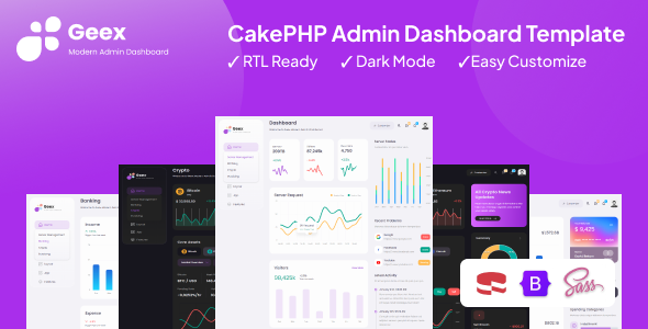 Geex - Admin & Dashboard CakePHP Template - Admin Templates Site Templates