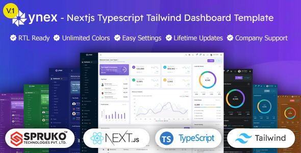 Ynex - Nextjs Typescript Tailwind Admin Dashboard Template - Admin Templates Site Templates