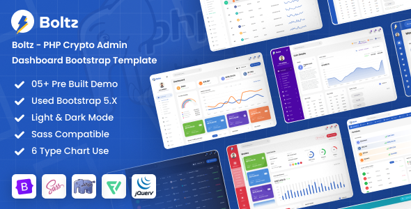 Boltz - PHP Crypto Admin Dashboard Bootstrap Template - Admin Templates Site Templates