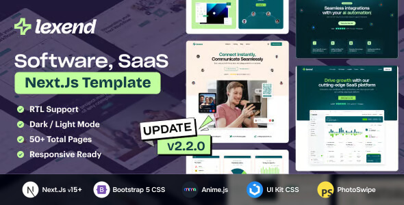 Lexend - Software, SaaS & Startup NextJs Template - Software Technology