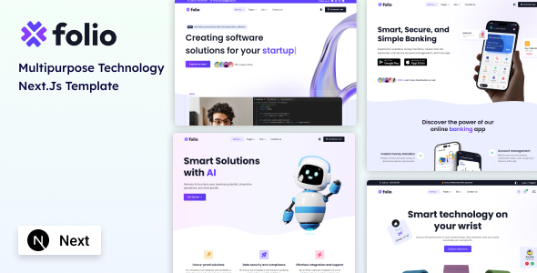 Folio - Next.js Multipurpose Technology Template - Next.js Jamstack