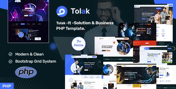 Tolak - It Solution & Business PHP Template - Technology Site Templates