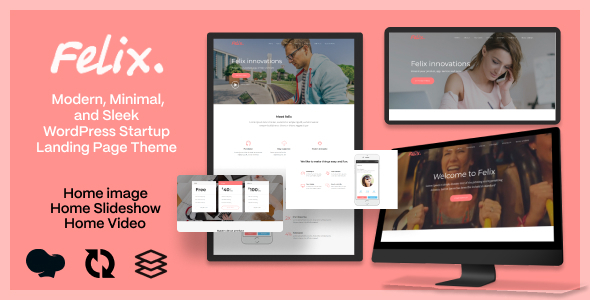 Felix. - Startup Landing Page WordPress Theme - Marketing Corporate