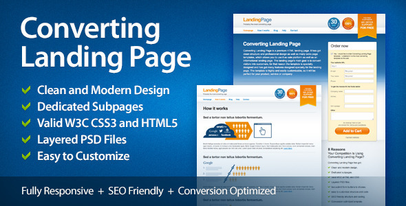 Converting Landing Page - Marketing Corporate