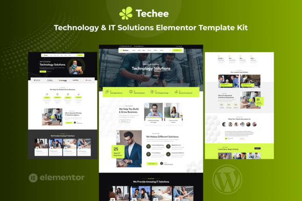 Techee - Technology & IT Solutions Elementor Template Kit - Technology & Apps Elementor