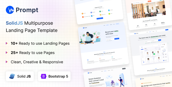 Prompt - Modern & Multipurpose SolidJs Template by coderthemes ...
