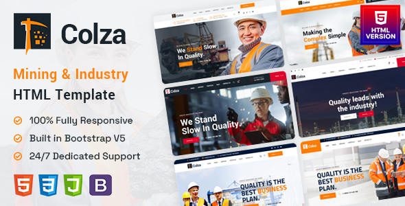 Colza | Mining & Industry HTML Template - Business Corporate