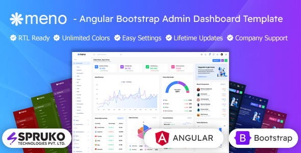 Meno - Angular NgBootstrap Admin Dashboard Template - Admin Templates Site Templates