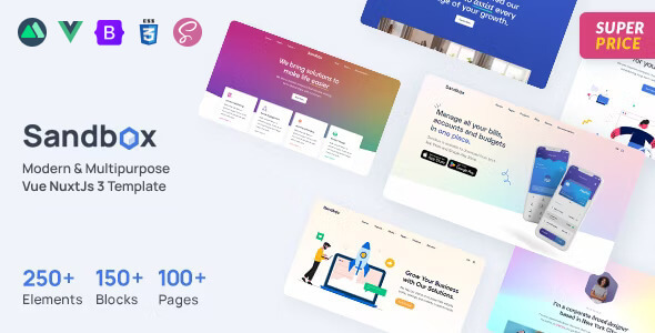Sandbox - Modern & Multipurpose Vue NuxtJs Template - Corporate Site Templates
