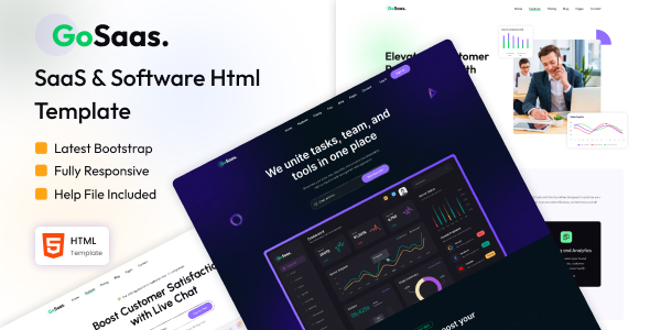 Gosaas - SaaS & Software Startup Template - Software Technology