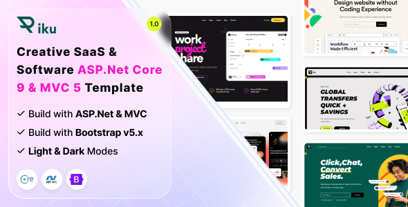 Piku - Creative Saas & Software ASP.Net Core 9 & MVC 5 Template - Software Technology