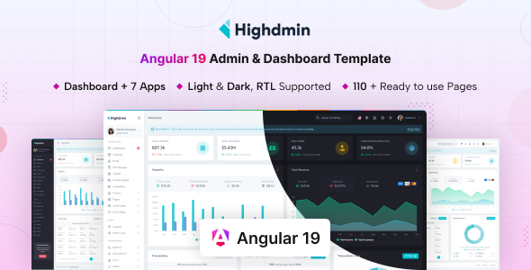 Highdmin - Angular 19 Admin & Dashboard Template - Admin Templates Site Templates