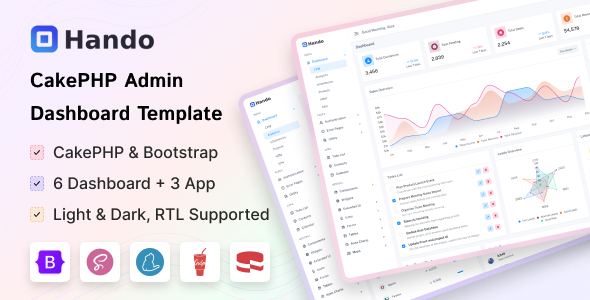 Hando - CakePHP Admin & Dashboard Template - Admin Templates Site Templates