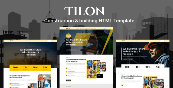 Tilon - Construction & Building HTML Template - Business Corporate