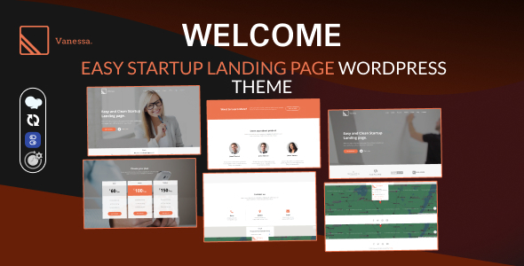 Vanessa - Easy Startup Landing Page WP Theme - Marketing Corporate
