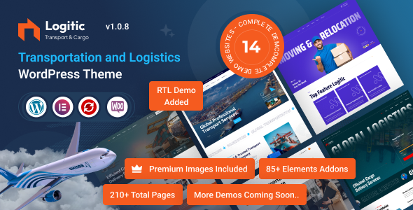 Logitic - Transportation & Logistics WordPress Theme - Business Corporate