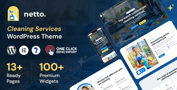Netto - Cleaning Company WordPress Theme - Business Corporate