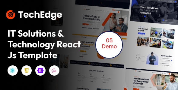 TechEdge - IT Solutions & Technology React Js Template - Technology Site Templates
