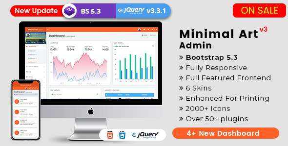 Minimal Art - Responsive Bootstrap 5 Admin Dashboard & WebApp Templates - Admin Templates Site Templates