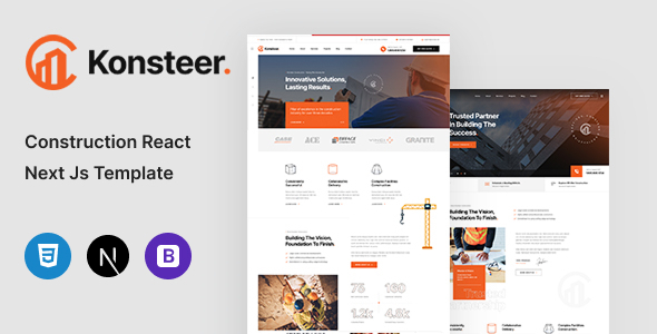 Konsteer - Construction React Next Js Template - Business Corporate