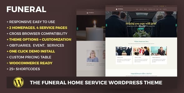 Funeral Service Responsive WordPress Theme - Business Corporate