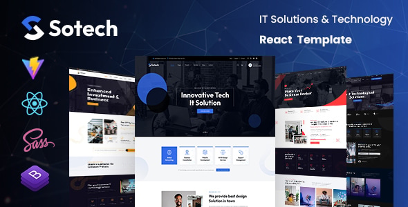 Sotech - Technology & IT Solutions React Template - Software Technology