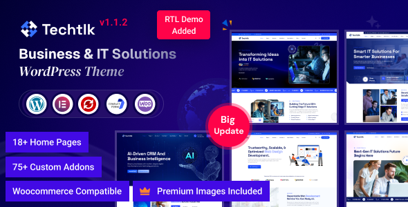 Techtlk – Business & IT Solutions WordPress Theme - Technology WordPress