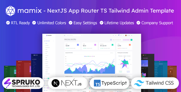 Mamix - NextJS App Router Typescript Tailwind Css Admin Template - Admin Templates Site Templates