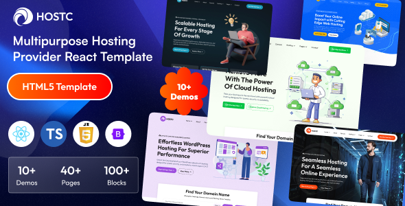 Hostc - Multipurpose Hosting Provider React Template - Hosting Technology