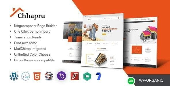 Chhapru - Roofing Service and Construction WordPress Theme - Business Corporate
