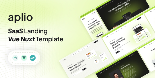 Aplio | Vue Nuxt SaaS Landing Template - Nuxt.js Jamstack