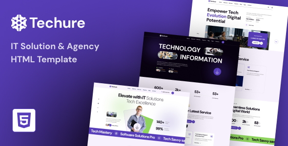 Techure - Modern Technology HTML Template - Technology Site Templates