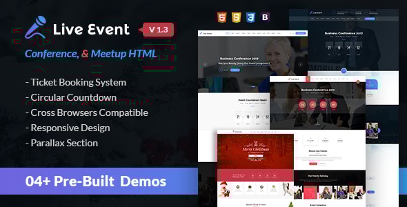 Live Event - Conference & Meetup HTML Template - Events Entertainment