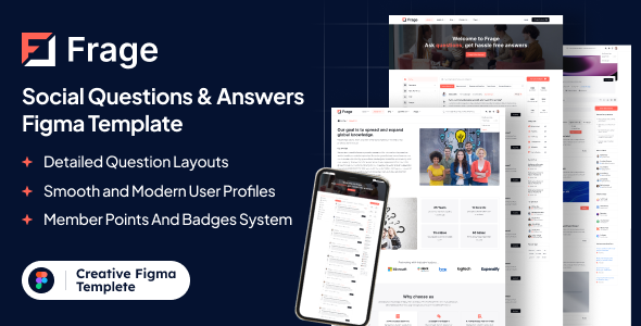 Frage - Social Questions & Answers Figma Template by themeholy ...
