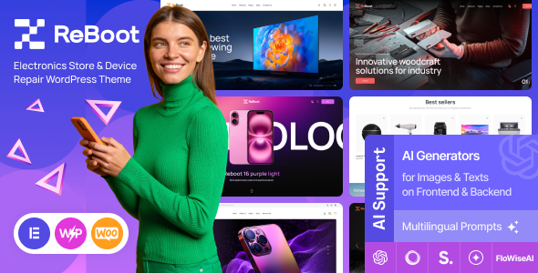 Reboot - Electronics Store & Device Repair WordPress Theme - Retail WordPress