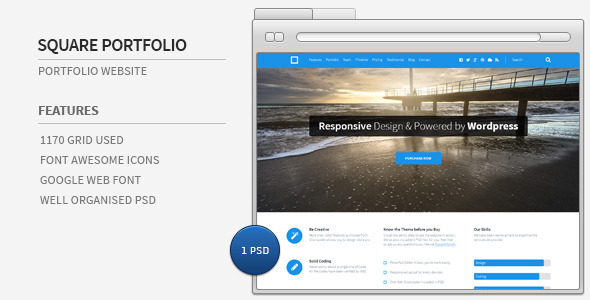 Square Portfolio Website - Portfolio Creative