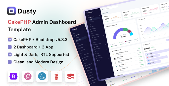 Dusty - CakePHP Admin & Dashboard Template - Admin Templates Site Templates