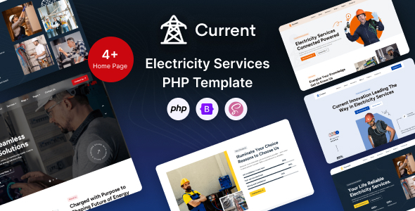 Current – PHP Electricity Services Template - Electronics Technology