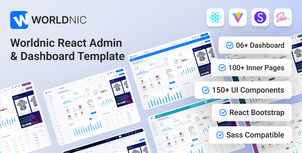 Worldnic - React Admin Dashboard Template - Admin Templates Site Templates