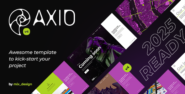 Axio - Coming Soon HTML Template - Under Construction Specialty Pages